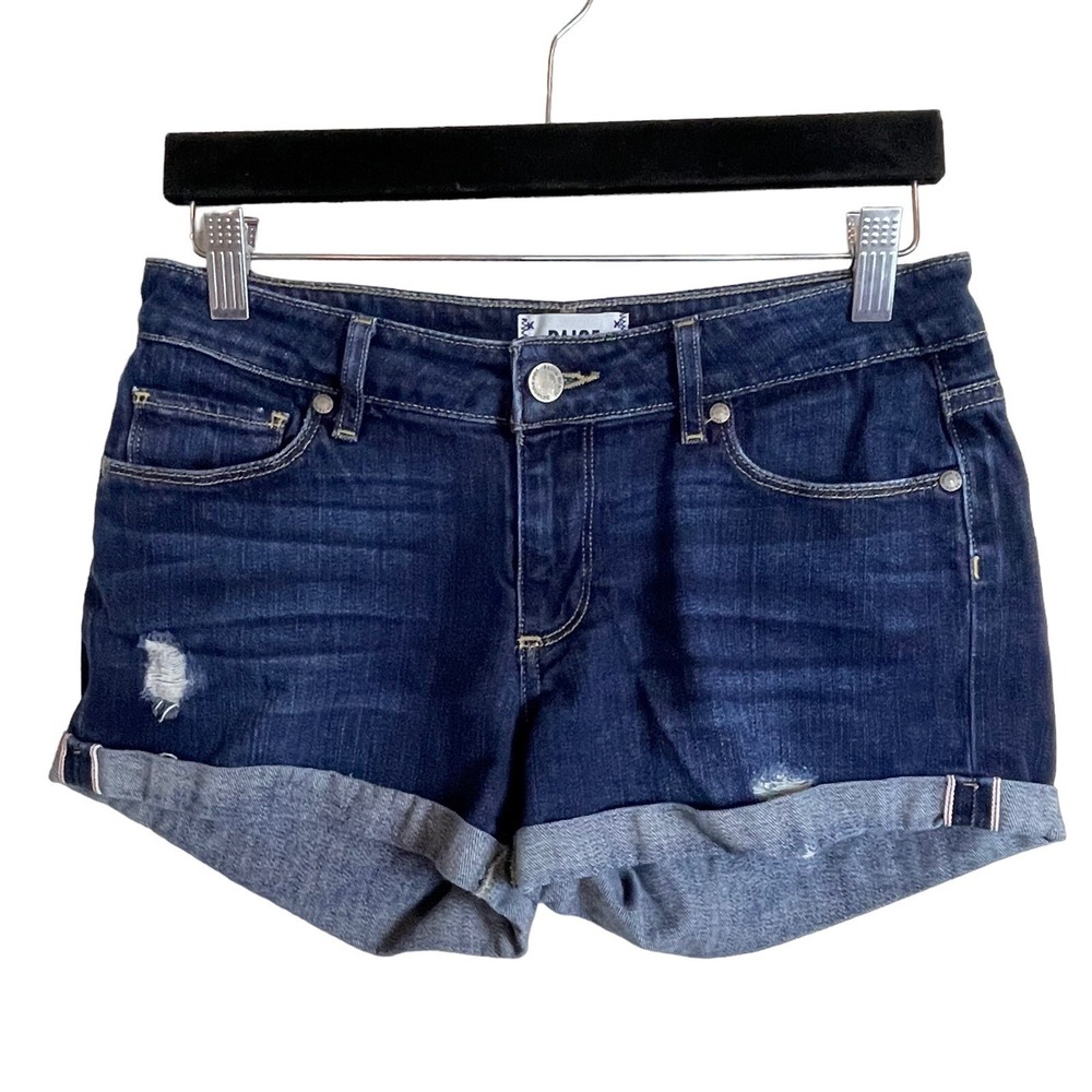 PAIGE‎ Jimmy Jimmy Shorts 25 Cuffed Blue Denim Classic Festival Model of Duty